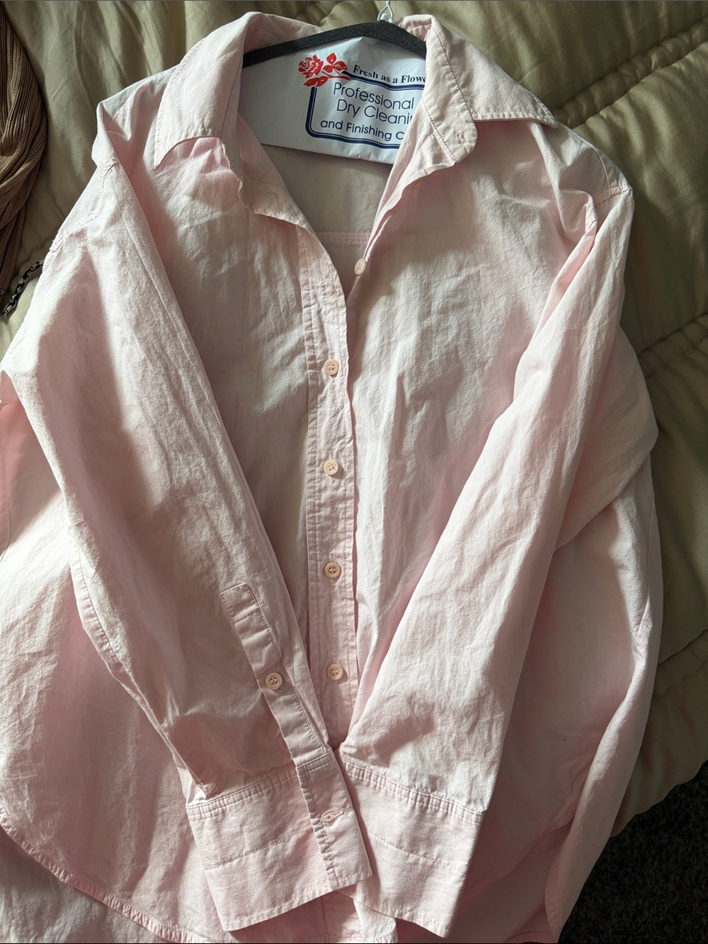 Zara Light Pink Button-Up Shirt